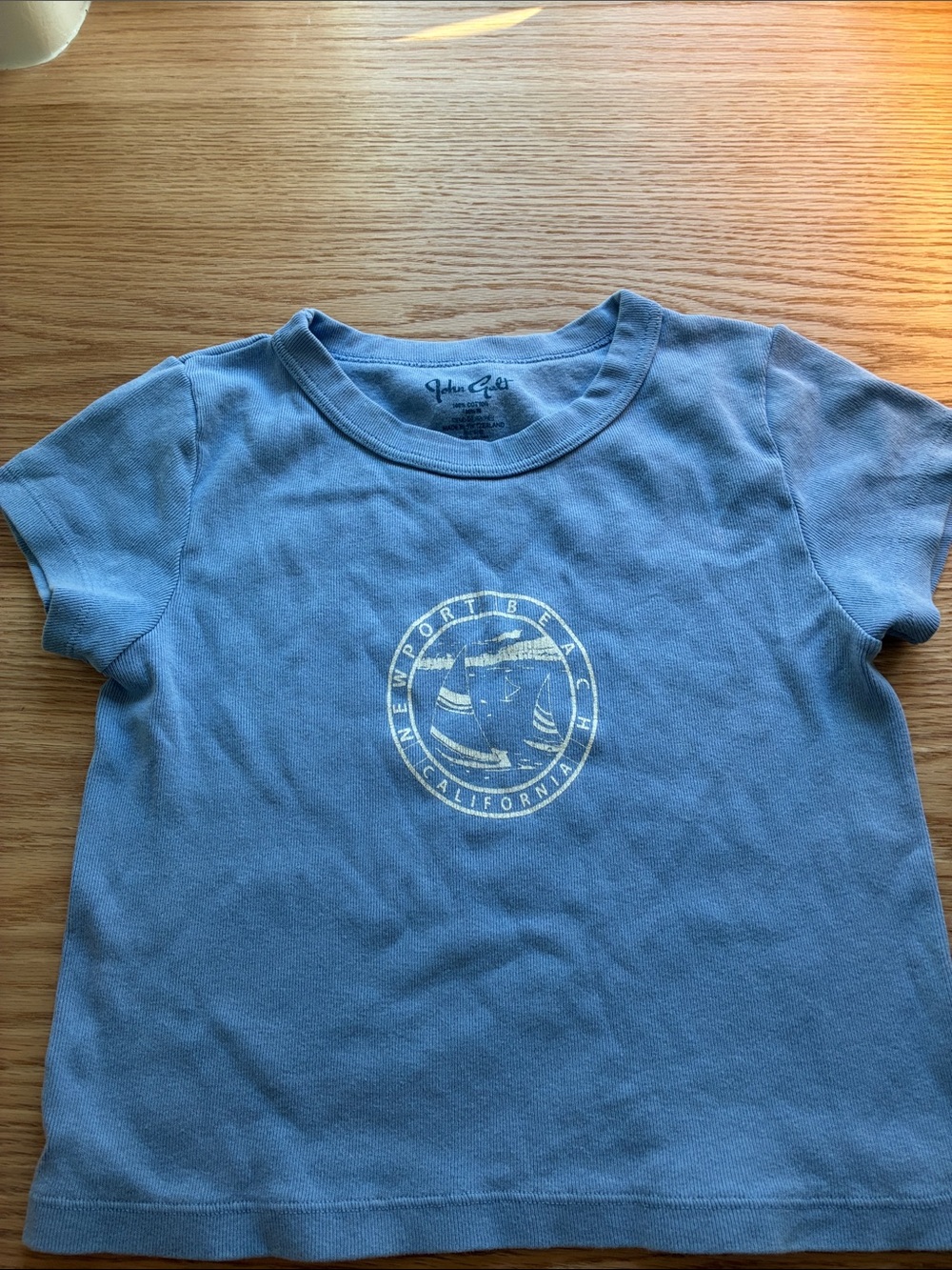 Brandy Melville Light Blue Newport Beach Graphic Tee